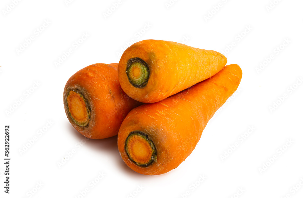 Sticker carrots isolated