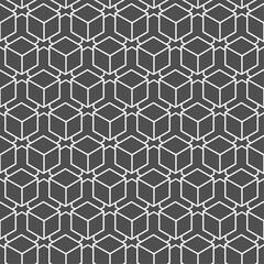 Repeat Fashion Graphic Symmetrical Background Pattern. Continuous Vintage Vector Poly Backdrop Texture. Seamless Simple Islam 