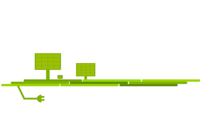 Solar Strom Grün Band Banner Hintergrund