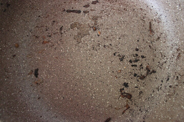 burnt dish in the pan