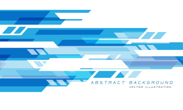 Abstract blue white geometric speed technology futuristic design background vector illustration.