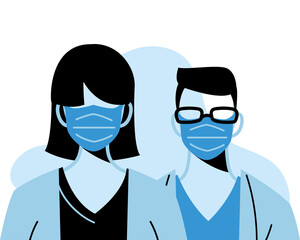 professional doctors wearing face masks