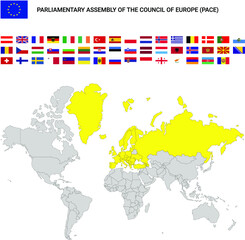 Map of Parliamentary Assembly of the Council of Europe (PACE)