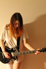 A girl and her guitar