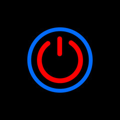 Switch vector icon on black background