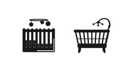 Baby bed icon. baby cradle icon. cradle icon