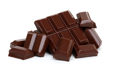 chocolate bar isolated on white