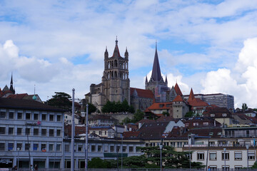 Fototapeta premium Cathédrale de Lausanne, Suisse