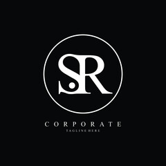 sr letter logo corporate. sr letter vector logo