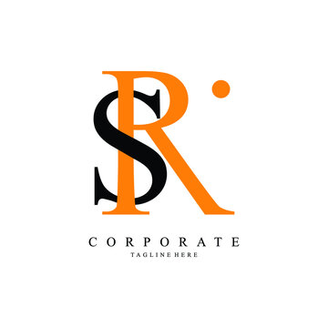 sr letter logo corporate. sr letter vector logo