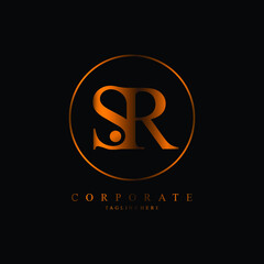 sr letter logo corporate. sr letter vector logo