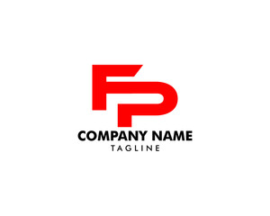 Initial Letter FP Logo Template Design