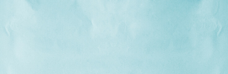 Old eco panoramic blue paper kraft background texture in soft white light teal color concept for...