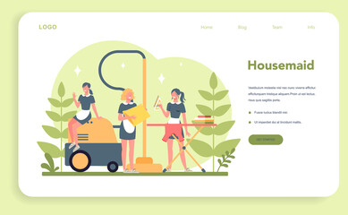 Maid service, cleaning service, apartment cleaning web banner