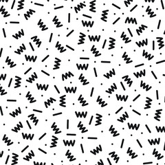 Fototapeta premium Geometric Vector pattern. Hipster fashion Memphis style.