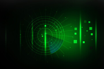 2d illustration Abstract futuristic electronic circuit technology background