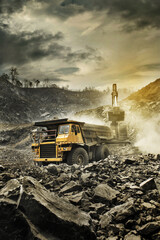 Big mining dumping truck