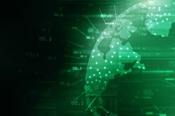 2d illustration world map abstract background