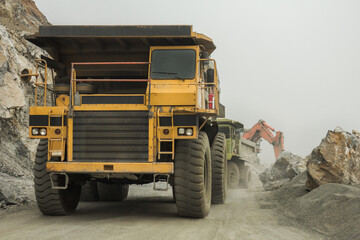 Big mining dumping truck