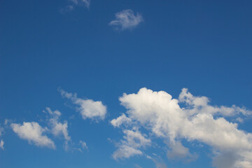 Naklejka na ściany i meble The beautiful cloud and blue sky, nature. Landscape view.