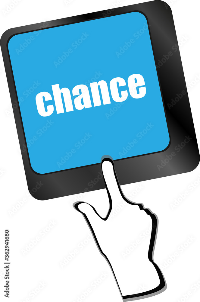 Poster chance button on computer keyboard key