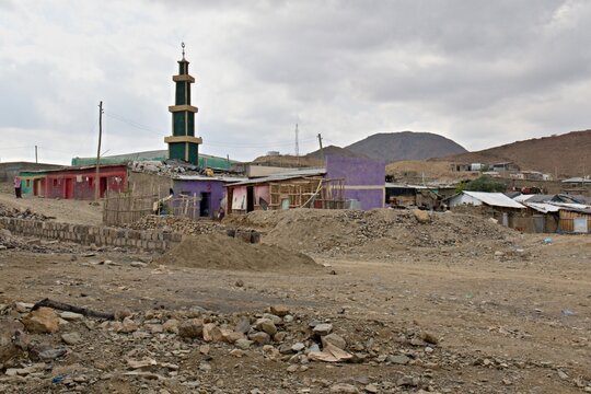 View Of Berhale City, Located In Northeast Ethiopia, Afar Region. Africa.