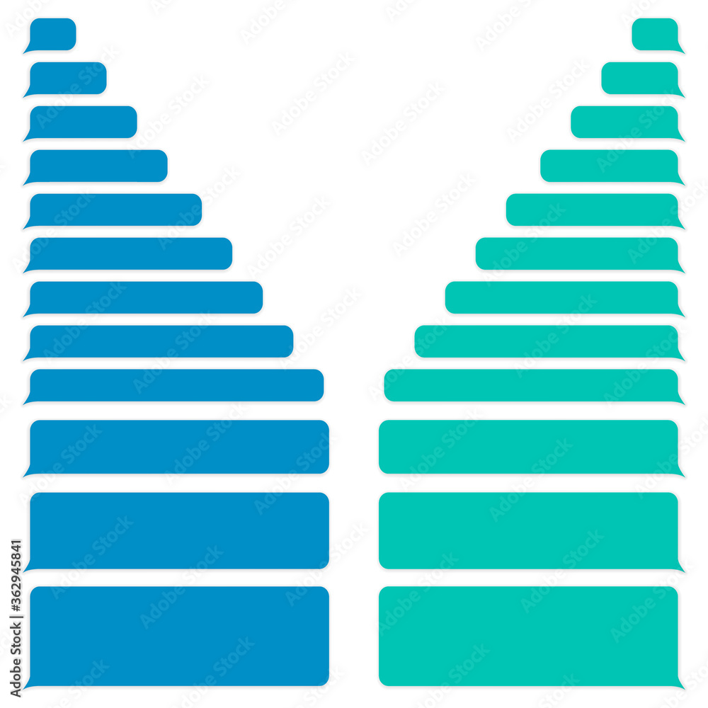 Poster Message bubbles chat vector. Vector template of message bubbles chat boxes icons