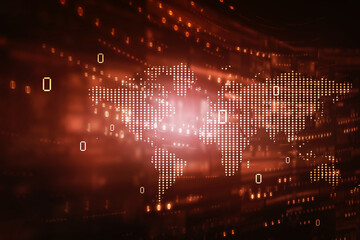 2d illustration world map abstract background