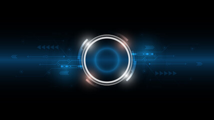 Abstract technology background, Illustration,Hi-tech communication concept innovation background,science and technology digital blue background