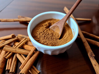 Cinnamon is a spice obtained from the inner bark of several species of trees of the genus Cinnamomum (family Lauraceae), used in both sweet and savory foods.