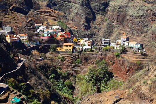 Picturesque Fontainhas In Santo Antao, Cape Verde