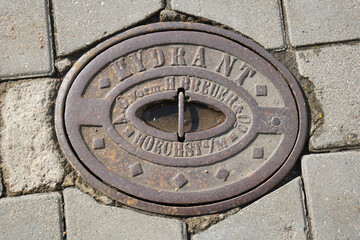 Kaliningrad region. Sovetsk (former Tilsit). German sewer manhole