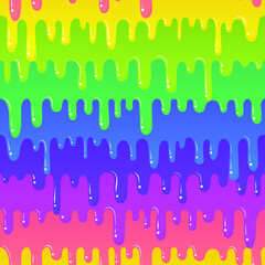 Vector Rainbow Color Liquid Seamless Pattern