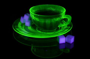 Uranium Glass Teacup