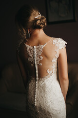 wedding dress with lace
