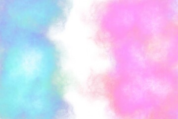 Abstract pink watercolor on white background.The color splashing in the paper.It is a hand drawn.
