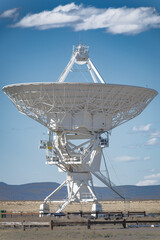 The Very Large Array site in New Mexico, USA where scientists use large sensors to search Earth's known universe for radio signals indicating the existences of  extraterrestrial life.