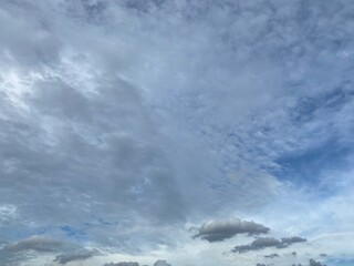 Blue sky with grey cloud background