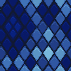 Vector Blue Abstract Seamless Pattern