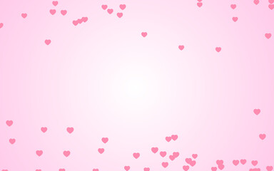 Valentine day pink hearts on pink background.