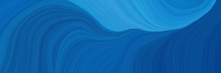 colorful and elegant vibrant abstract artistic waves graphic with abstract waves illustration with strong blue, dodger blue and midnight blue color