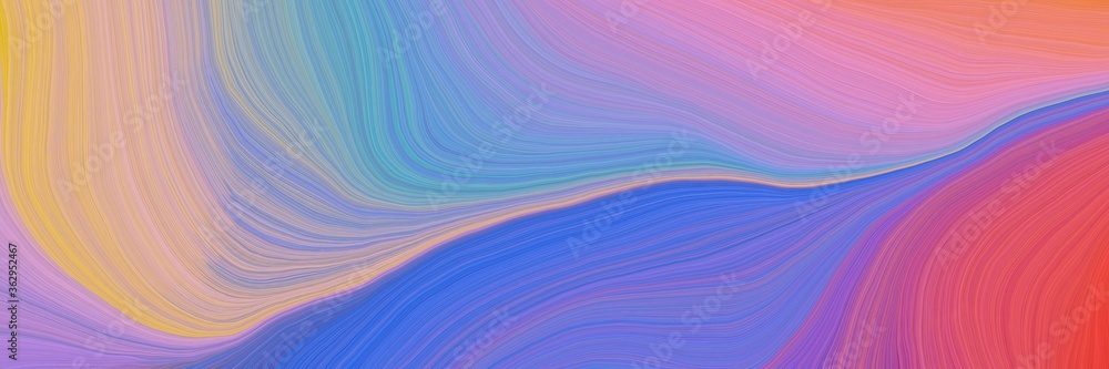 Poster colorful and elegant vibrant abstract artistic waves graphic with curvy background design with paste