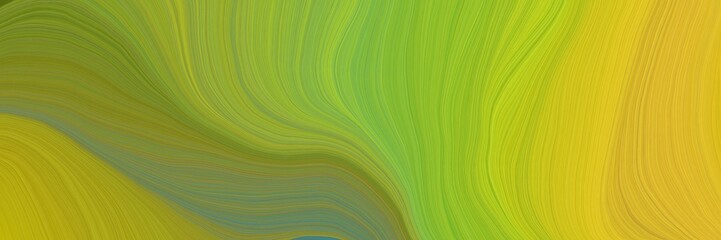 colorful and elegant vibrant creative waves graphic with modern curvy waves background illustration with yellow green, olive drab and golden rod color