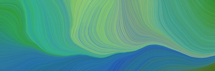 colorful and elegant vibrant artistic art design graphic with contemporary waves design with blue chill, dark sea green and forest green color