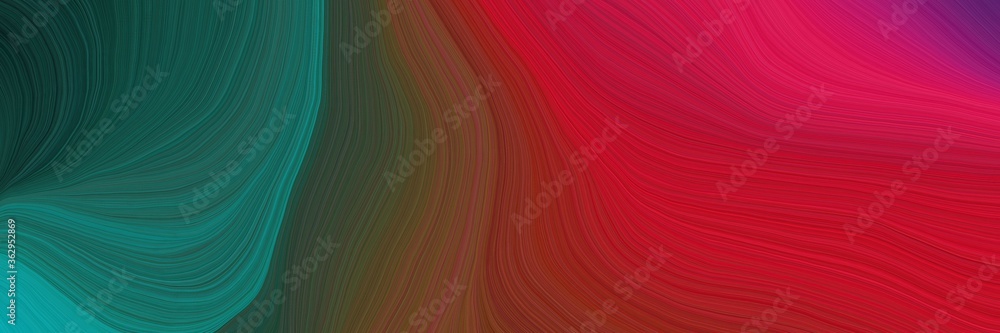 Aufkleber colorful and elegant vibrant abstract art waves graphic with smooth swirl waves background illustrat