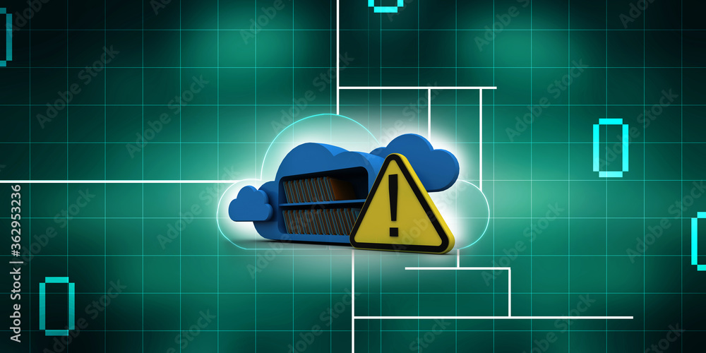 Poster 3d rendering cloud folder network