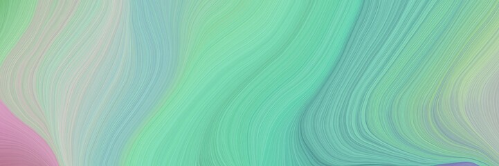 colorful and elegant vibrant background graphic with curvy background illustration with medium aqua marine, silver and ash gray color