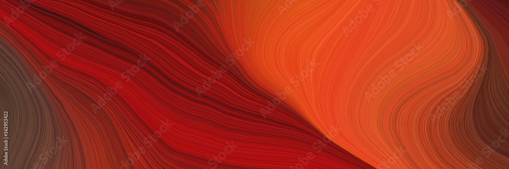 Poster colorful and elegant vibrant background graphic with modern waves background design with dark red, c