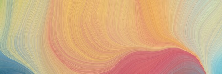 Fototapeta premium colorful and elegant vibrant creative waves graphic with modern soft curvy waves background design with burly wood, cadet blue and indian red color