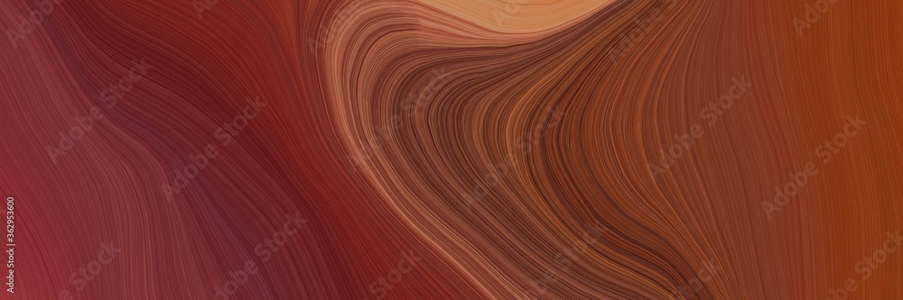 Poster colorful and elegant vibrant abstract artistic waves graphic with modern soft swirl waves background illustration with saddle brown, peru and sienna color